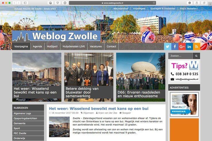 Weblog Zwolle is vernieuwd!