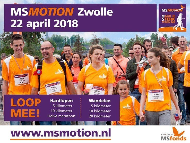Maak je sterk tegen MS en doe mee met MS Motion Zwolle