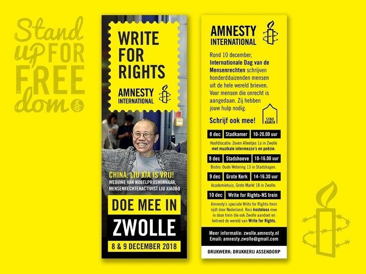 Amnesty’s schrijfactie Write for Rights in het teken van vrouwen