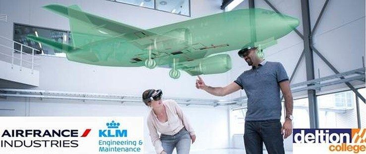 KLM verzorgt HoloLens-lessen bij opleiding Luchtvaarttechniek Deltion College
