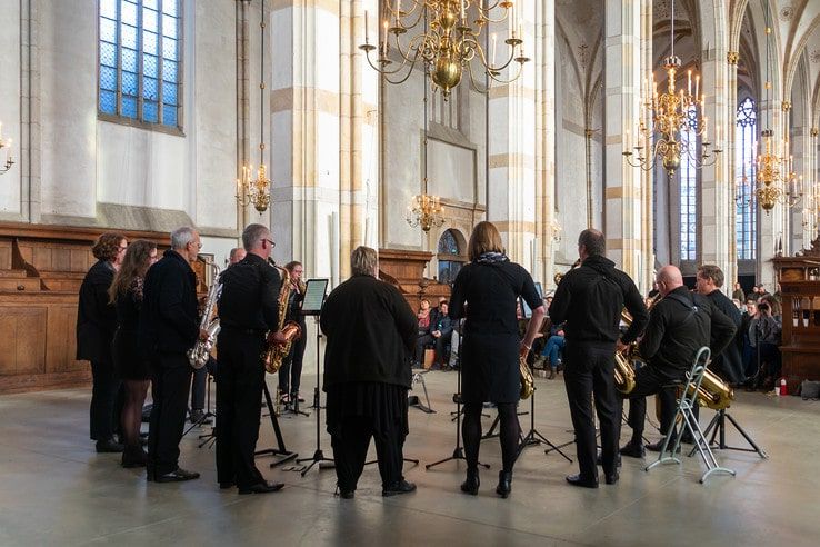 Saxofoonmuziek tijdens eerste ‘Michaëlsconcert’ in Academiehuis de Grote Kerk - Foto: Peter Denekamp