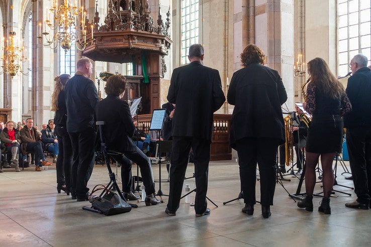 Saxofoonmuziek tijdens eerste ‘Michaëlsconcert’ in Academiehuis de Grote Kerk - Foto: Peter Denekamp