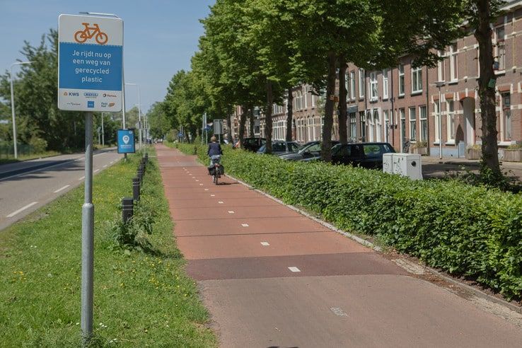 Miljoenste fietspassage op de PlasticRoad in Zwolle - Foto: Ingezonden foto