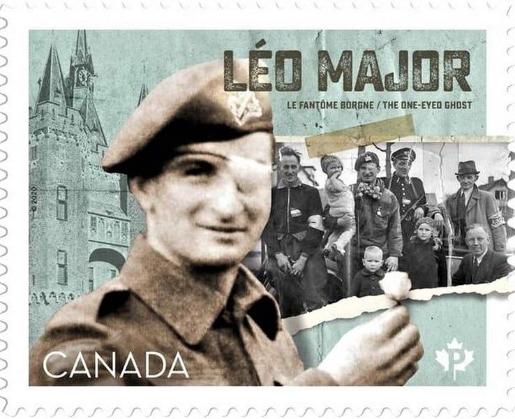 Canadese postzegel met Leo Major