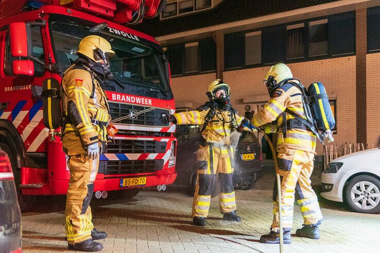 Corona levert brandweer Zwolle koude douche op in Ittersumerbroek - Foto: Peter Denekamp