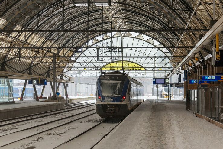 Zwolle in de sneeuw te zien tijdens aflevering eo-programma Rail Away - Foto: Peter Denekamp