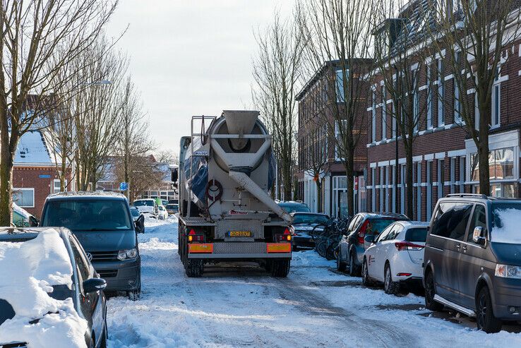 Het blijft glibberen en glijden in Zwolse buurten - Foto: Peter Denekamp
