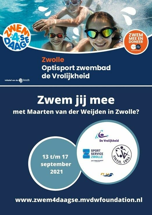 Zwem4daagse met Maarten van der Weijden in Zwolle
