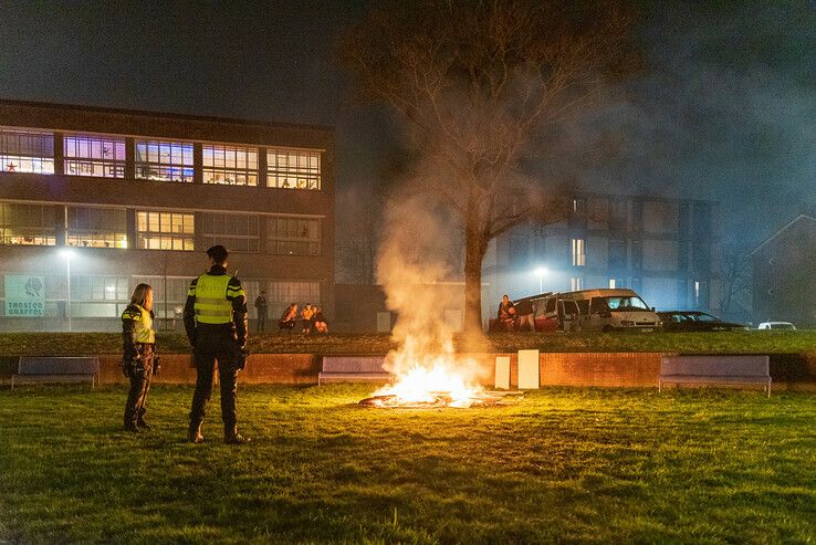 Eerste brandje van 2022 in Zwolle is geblust - Foto: Peter Denekamp