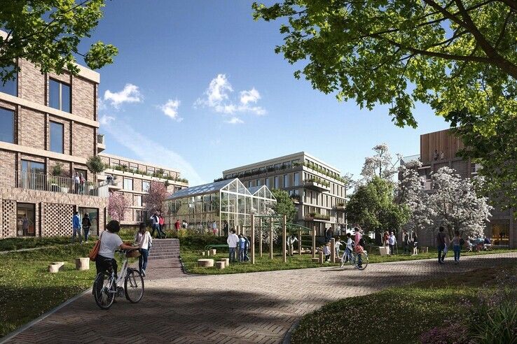 Het Gildenhof winnende plan voor voormalig Hanzebadlocatie in Spoorzone Zwolle - Foto: Gemeente Zwolle
