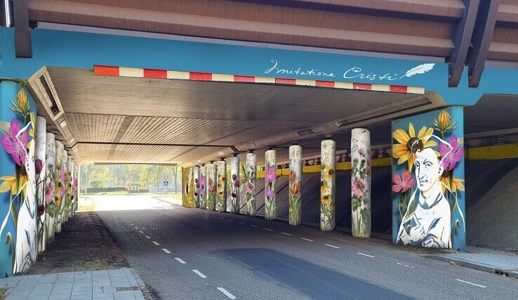 Viaduct onder de A28 krijgt kleurrijke muurschildering - Foto: Ingezonden foto