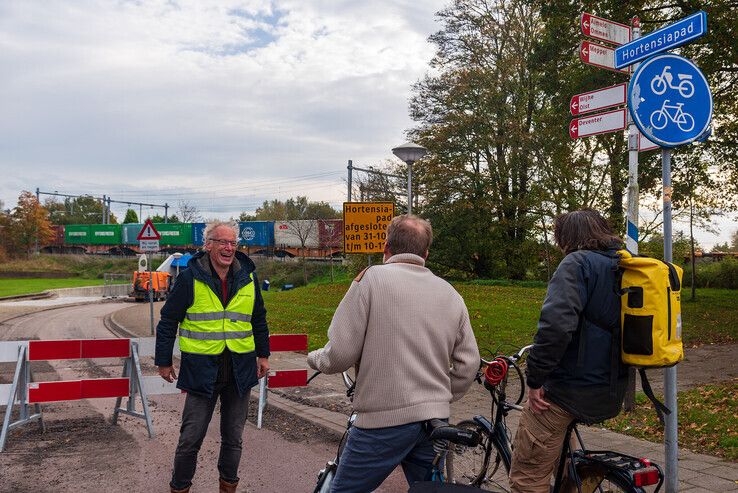 Chaos op fietspad tussen Assendorp en Zwolle-Zuid, gemeente past omleidingsroutes aan bij Hortensiapad - Foto: Peter Denekamp