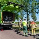Vuilniswagen dumpt ‘brandende’ lading in Westenholte