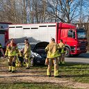 Autobrand op snelweg bij Zwolle loopt af met een sisser