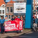Klein woonprotest in binnenstad van Zwolle