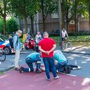 Maaltijdbezorgers botsen op elkaar op Ter Pelkwijkpark